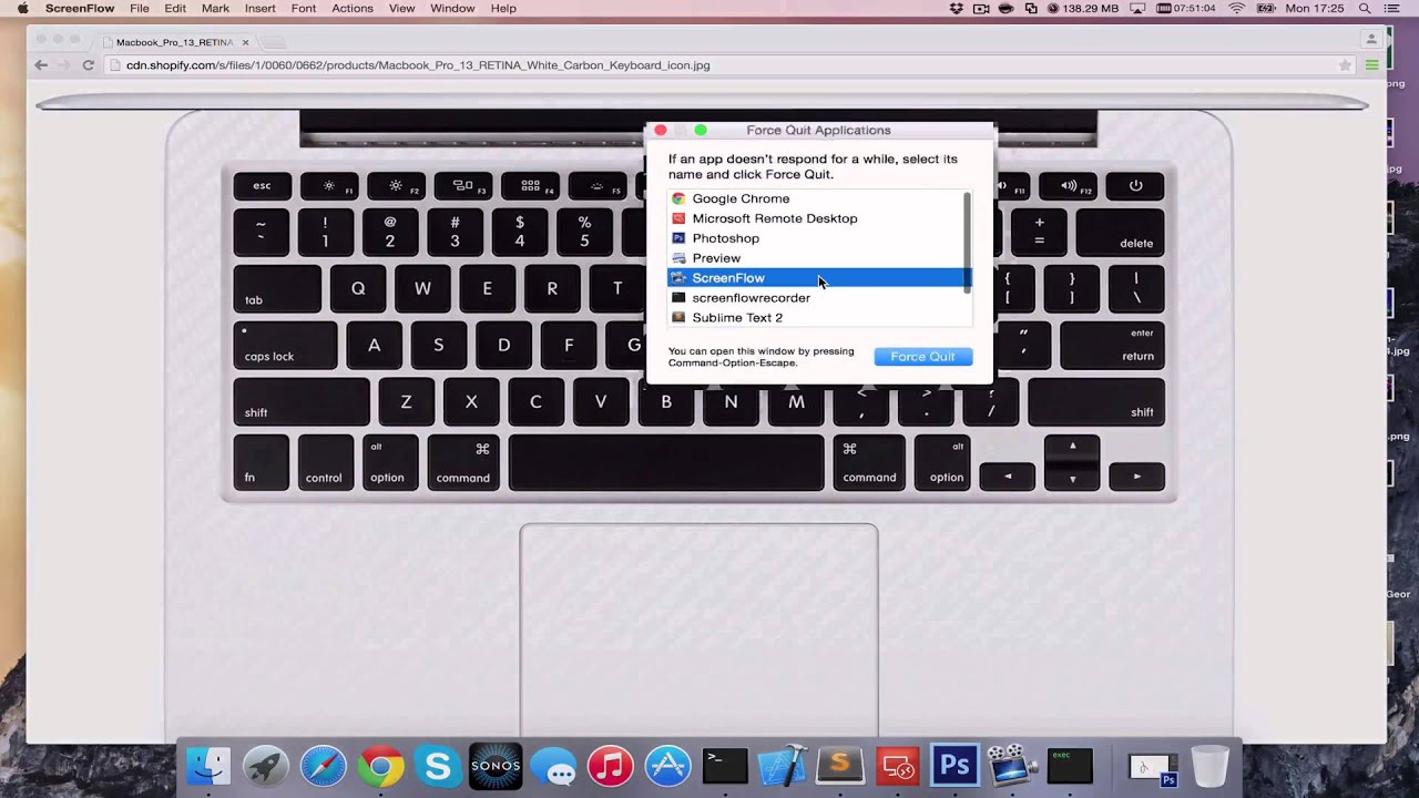 Control alt delete on mac book